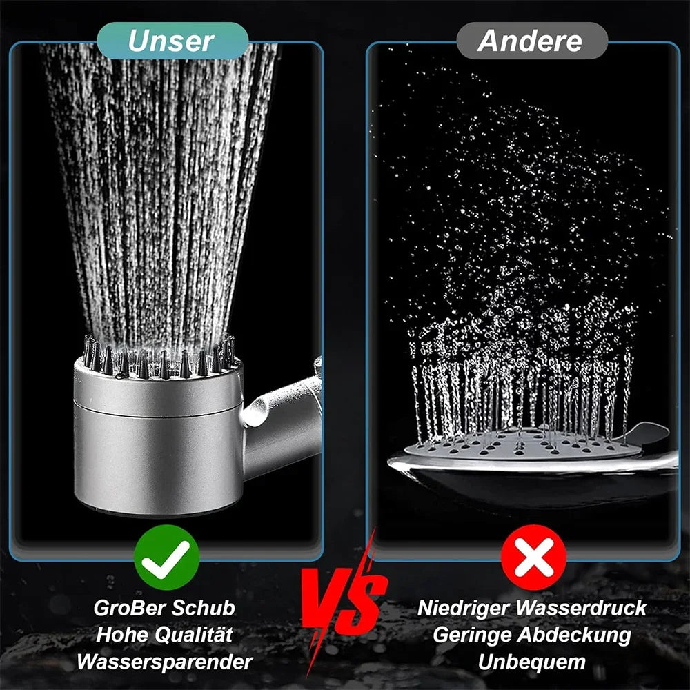 3 Modes Handheld Shower Head Filter Powerful Massage Spa High Pressure Water Saving Showerhead with ON/OFF Switch for Bathroom.