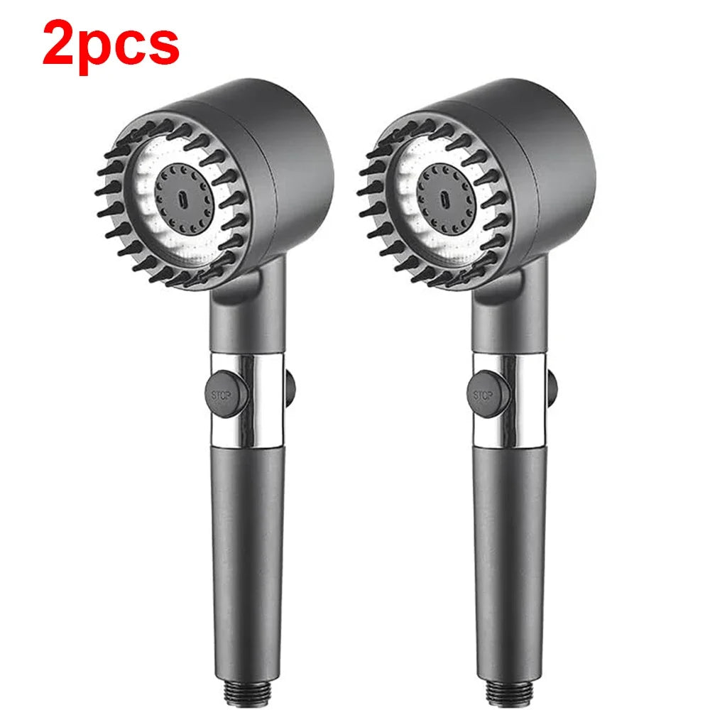 3 Modes Handheld Shower Head Filter Powerful Massage Spa High Pressure Water Saving Showerhead with ON/OFF Switch for Bathroom.