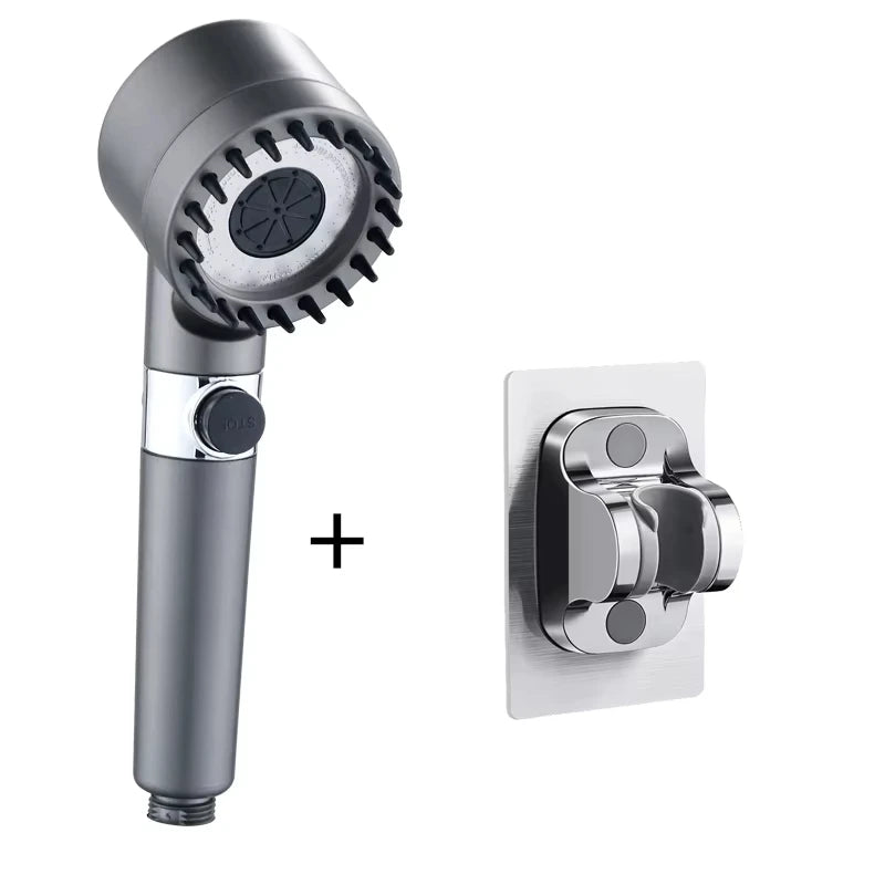 3 Modes Handheld Shower Head Filter Powerful Massage Spa High Pressure Water Saving Showerhead with ON/OFF Switch for Bathroom.