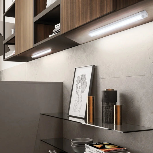 LED Motion Sensor Light Wireless LED Night Light Type C Rechargeable Light Cabinet Wardrobe Lamp Staircase Backlight For Kitchen.