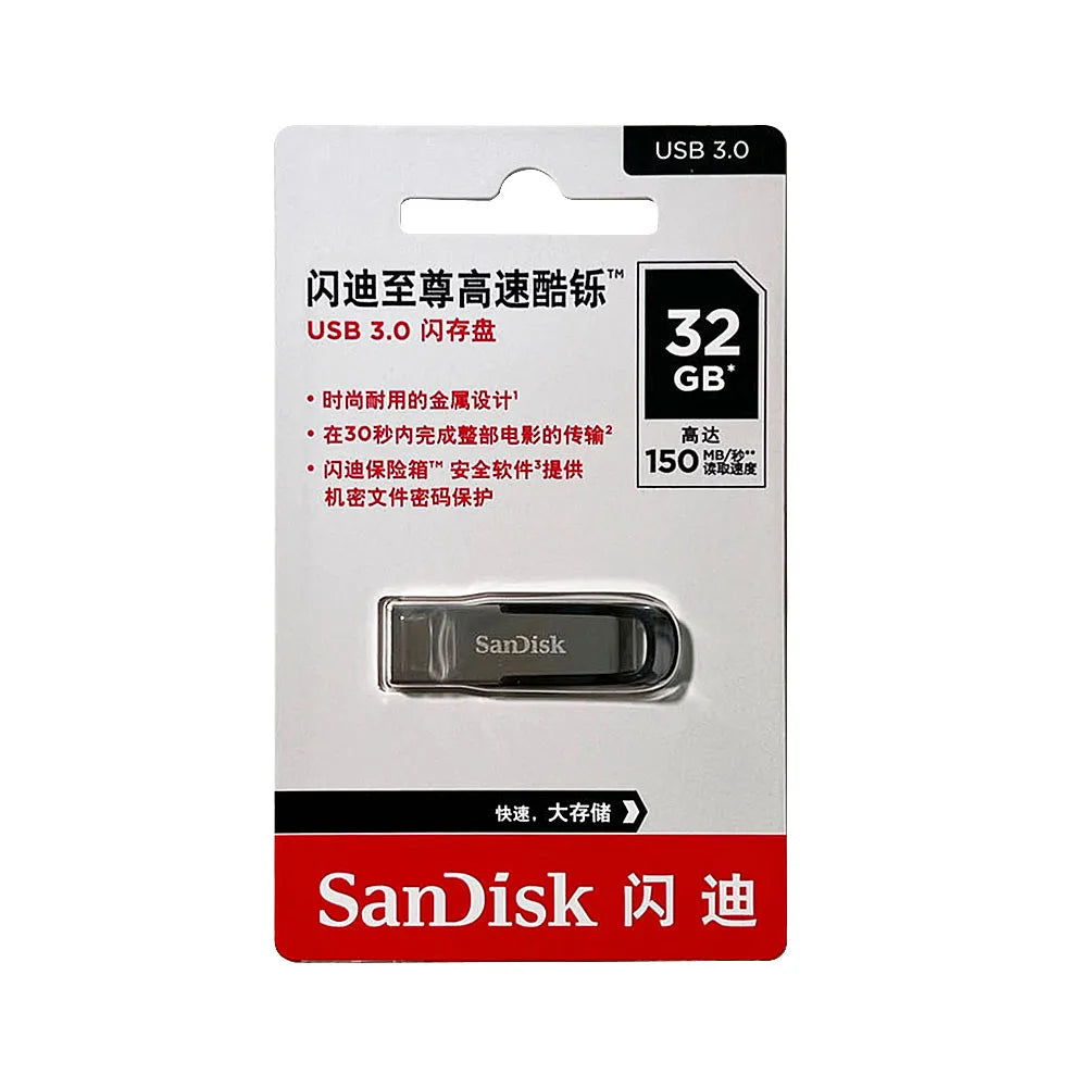 SanDisk CZ73 USB Flash Drive 256GB 128G 64G 32GB Pendrive USB3.0 Flash Drive 512GB U Disk Read Up To 150MB/s Waterproof Pendrive.