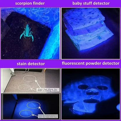 395nm UV Flashlight LED Portable Mini Handheld Ultraviolet Torch Light for Pet Stains Anti-counterfeiting Identification.