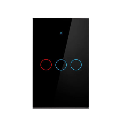 Tuya Smart Switches US No Neutral Wire Required 1/2/3 Gang Light WiFi Touch Switch Work with Alexa Google Home.