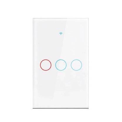 Tuya Smart Switches US No Neutral Wire Required 1/2/3 Gang Light WiFi Touch Switch Work with Alexa Google Home.
