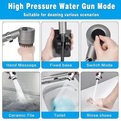 3 Modes Handheld Shower Head Filter Powerful Massage Spa High Pressure Water Saving Showerhead with ON/OFF Switch for Bathroom.