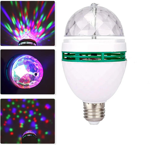 E27 Stage Light Colorful Small Magic Ball Rotating LED Stage Lamp Bulb for DJ Disco Ambient Light.